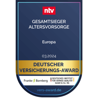 Deutscher Versicherungs-Award 2024: EUROPA ist Gesamtsieger im Bereich Altersvorsorge.